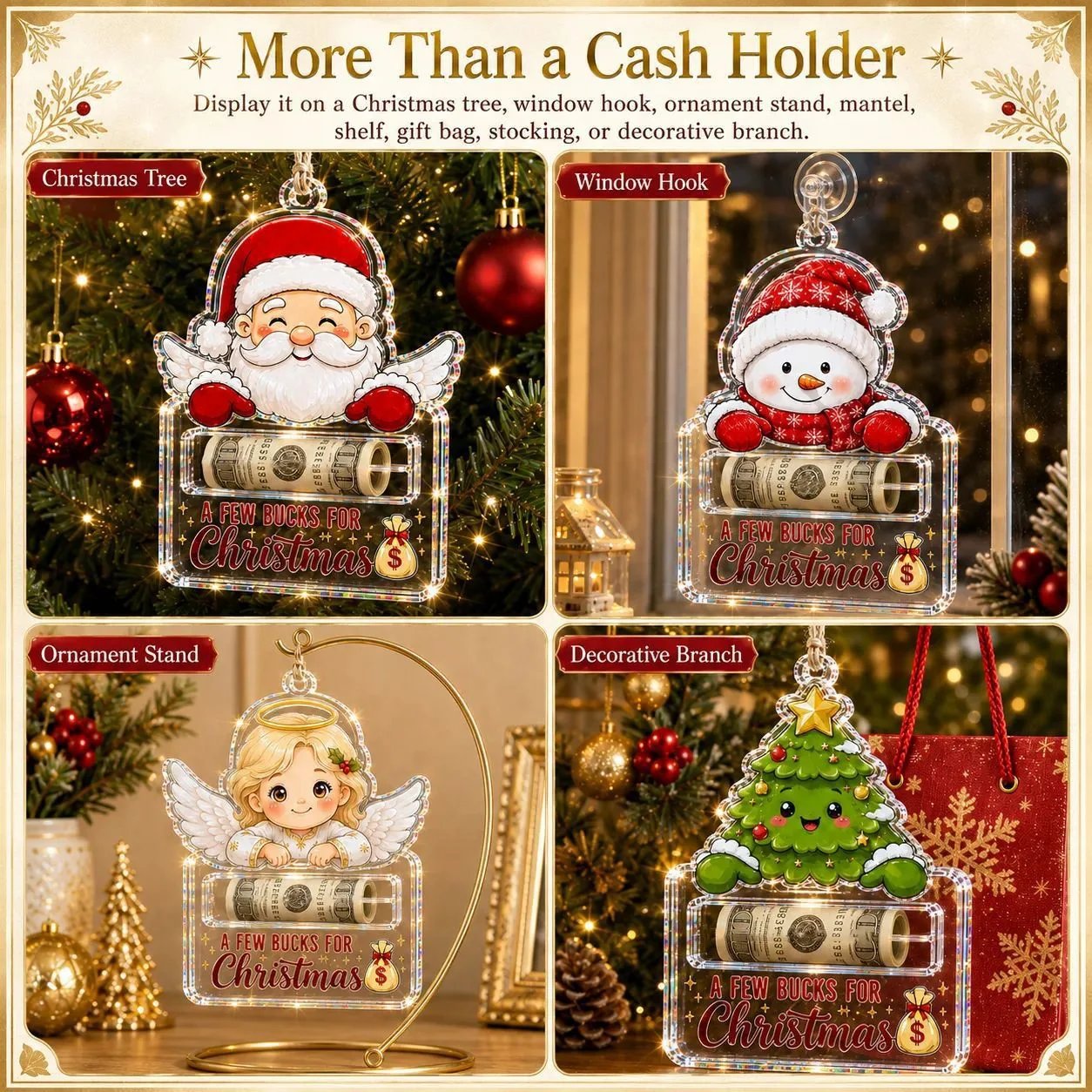 Crystal Clear Christmas Tree Ornaments