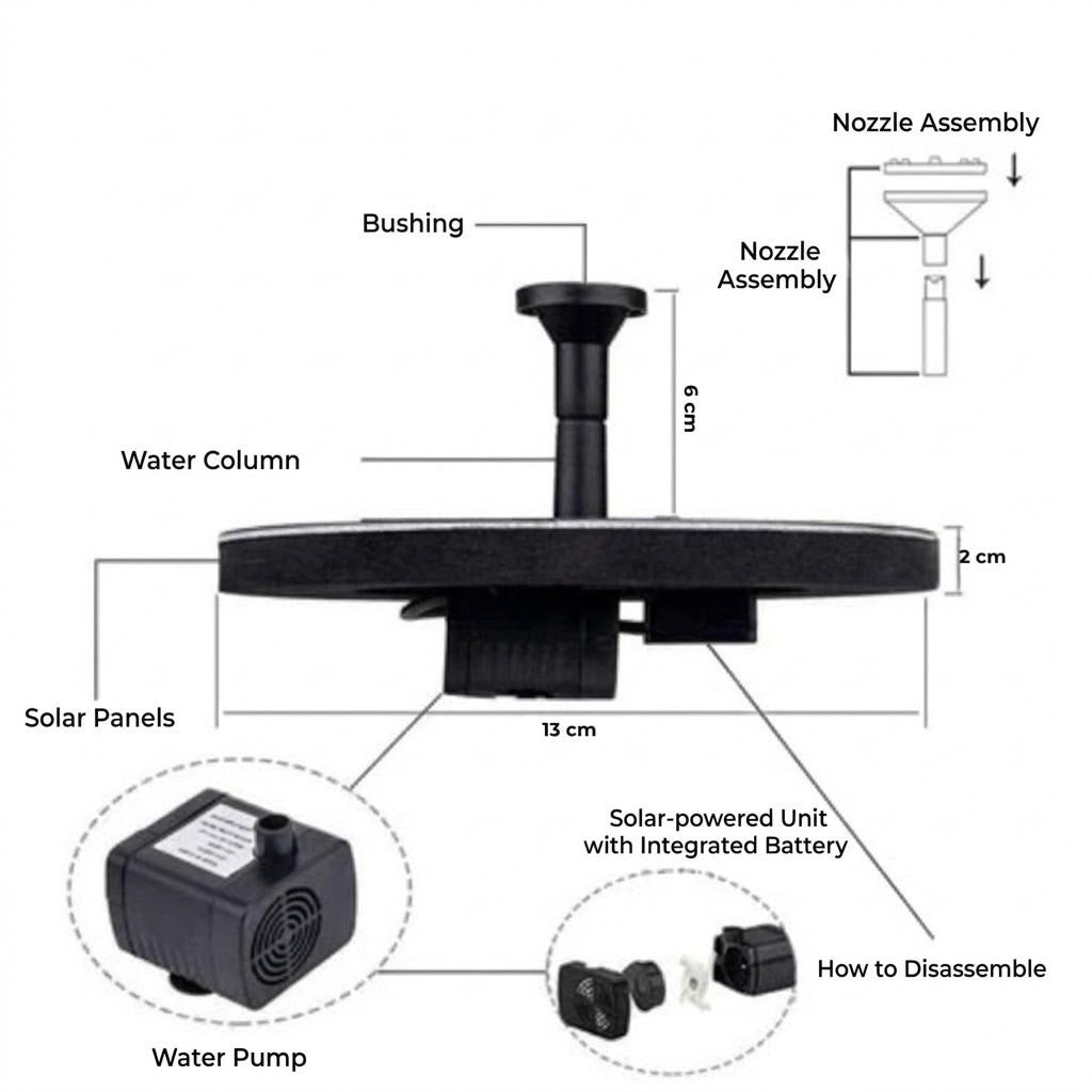 Automatic Solar-Powered Fountain