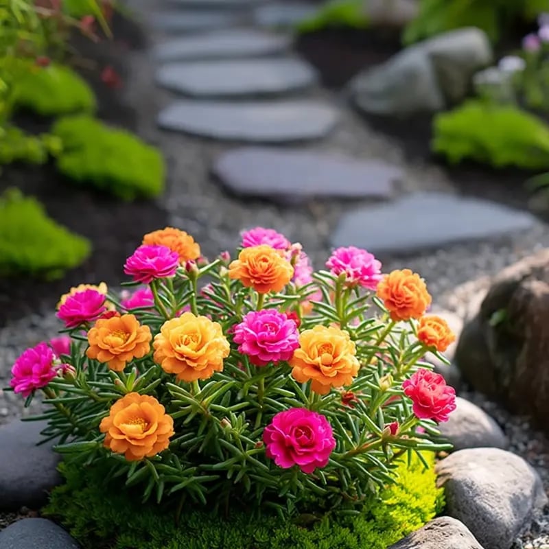 🌸 1000 Moss Rose Seeds Mix – 🌿 Purslane / Sun Roses