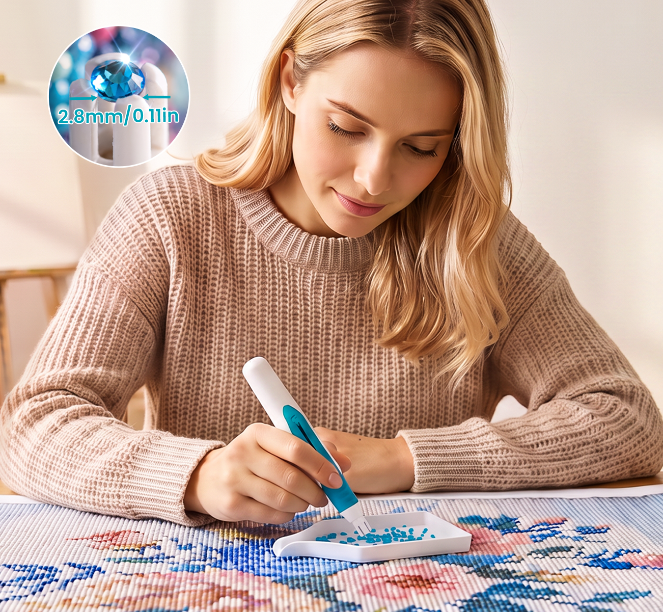 💎 Automatic Diamond Painting Pen & Shaker Tray Set ✨