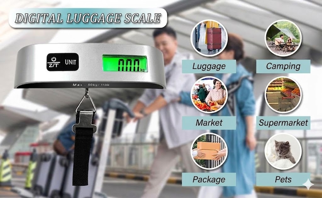 Portable Luggage Scale with LCD Display