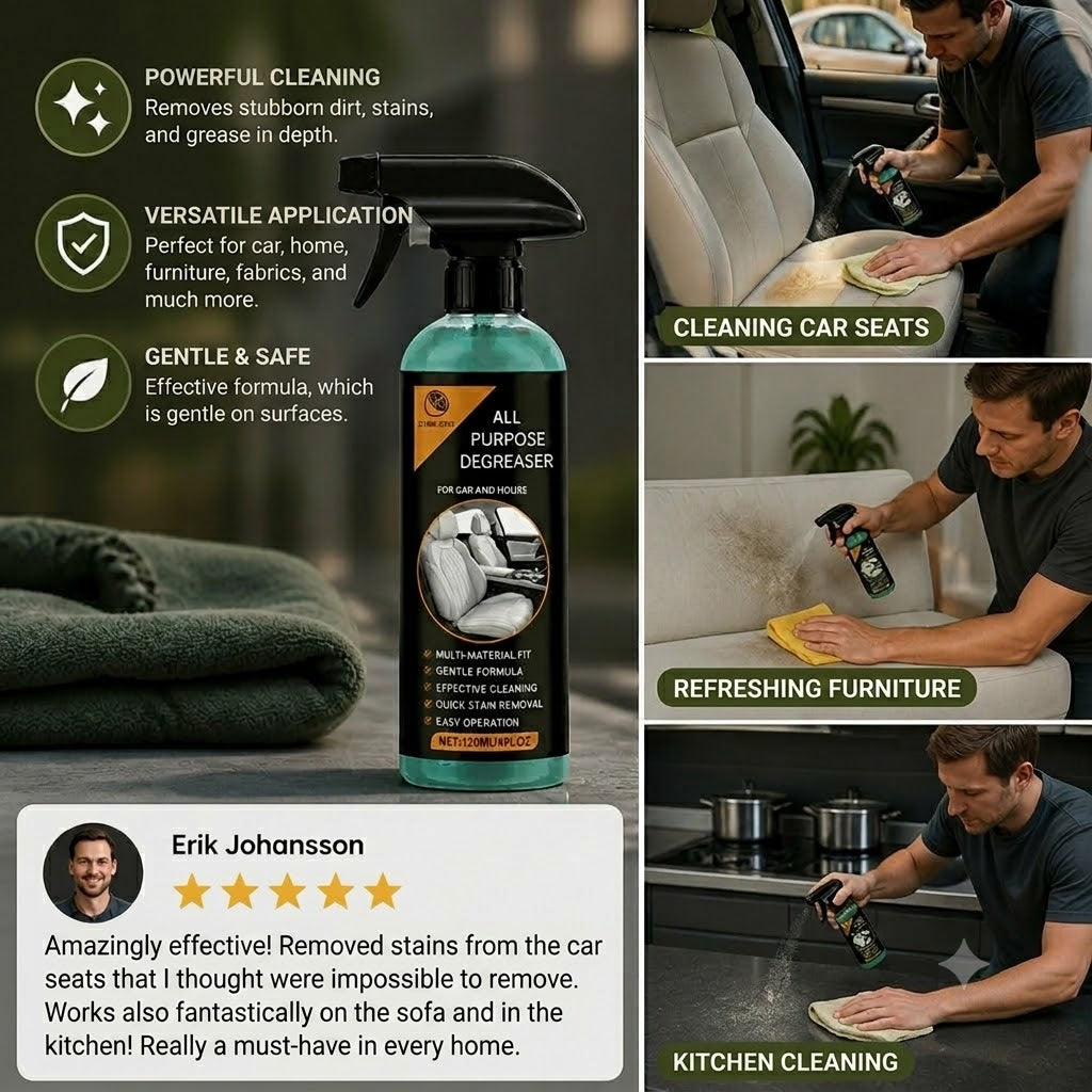 Multifunctional Car Cleaning Spray – Powerful Stain Remover and the Ultimate Solution Against Stubborn Dirt