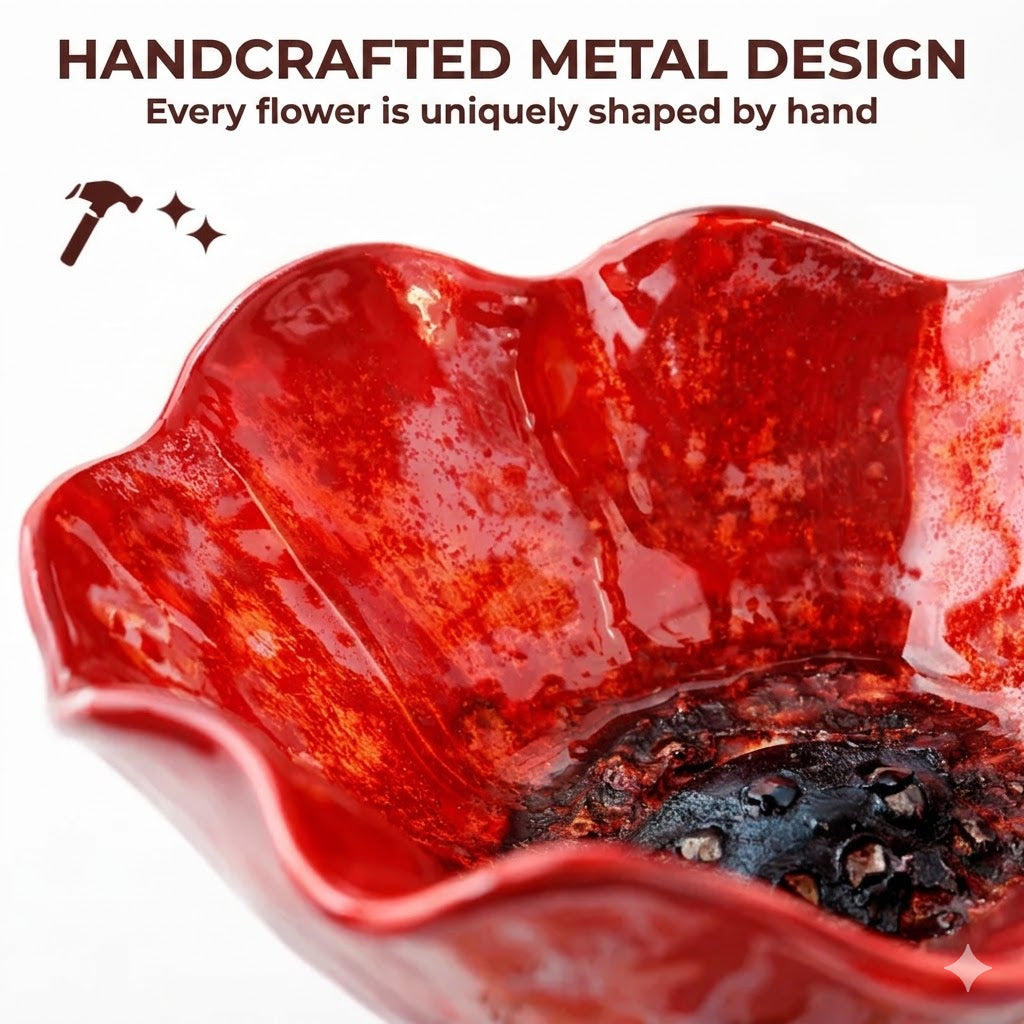 Handmade Bird Bath in Flower Seed Shape – Unique Garden Decoration and Bird Drinking Bowl