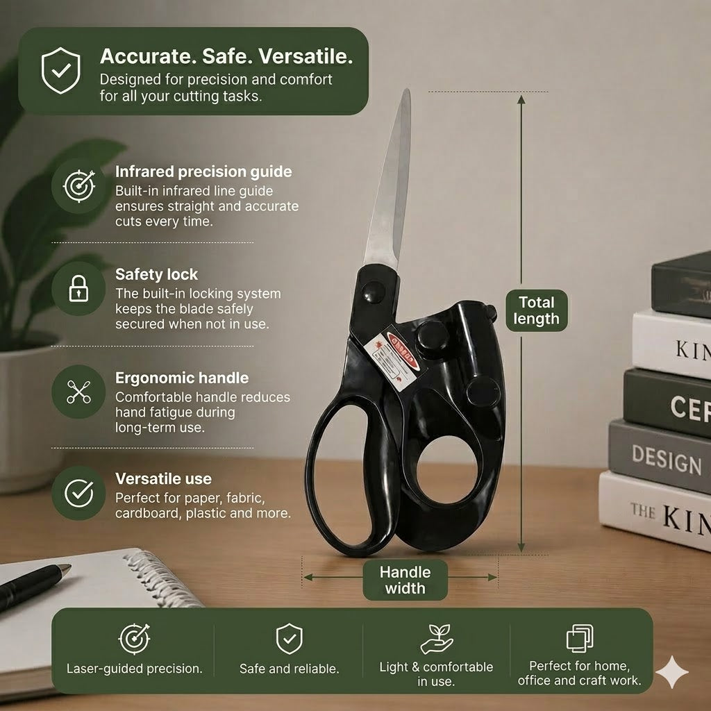 Infrared Guided Scissors – Precise Alignment for Sewing and Crafting