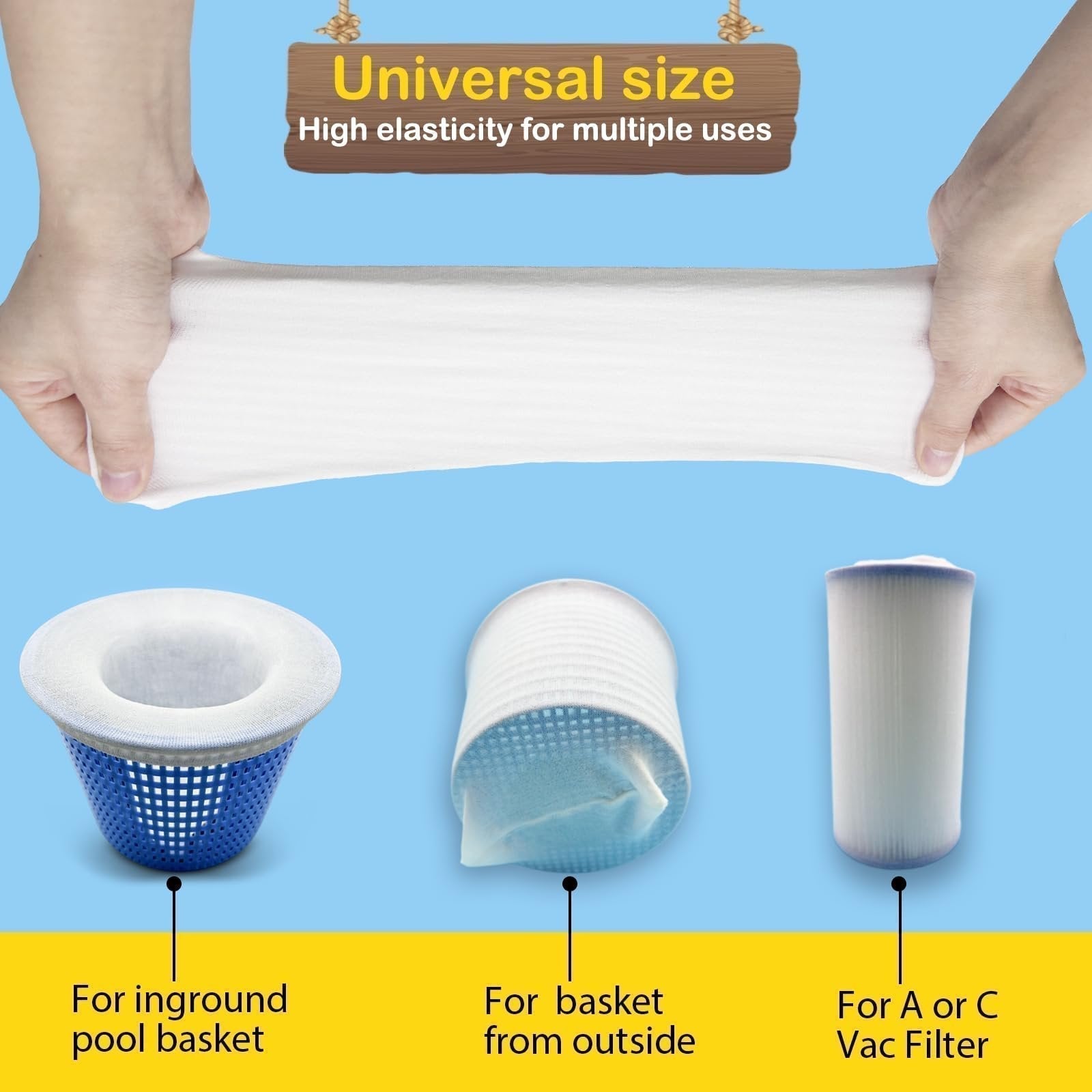 💥 🔥 Limited Time Offer: Buy 2 Get 1 Free! ✨ Pool Skimmer Basket Cleaning Set – Easy and Efficient Skimmer Cleaning (1 Set of 10 Pcs)