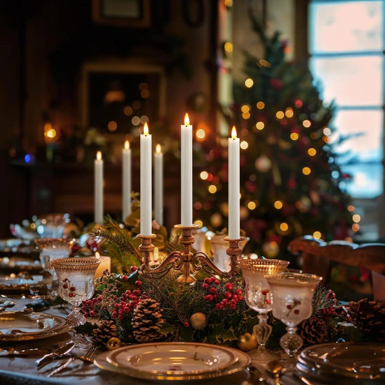 Atmospheric Rechargeable LED Candles with Remote Control & Timer