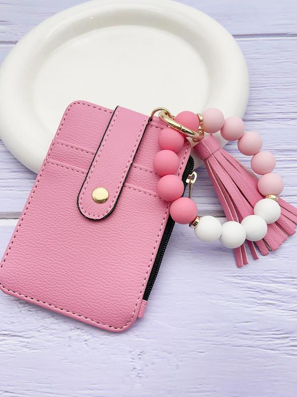 Trendy Silicone Wrist Keychain in Boho Style