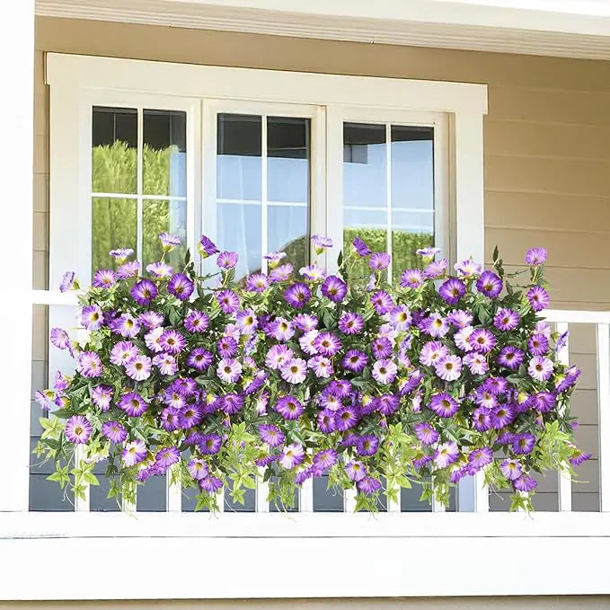 Lifelike Artificial Petunia Bouquet – For Indoor and Outdoor Use