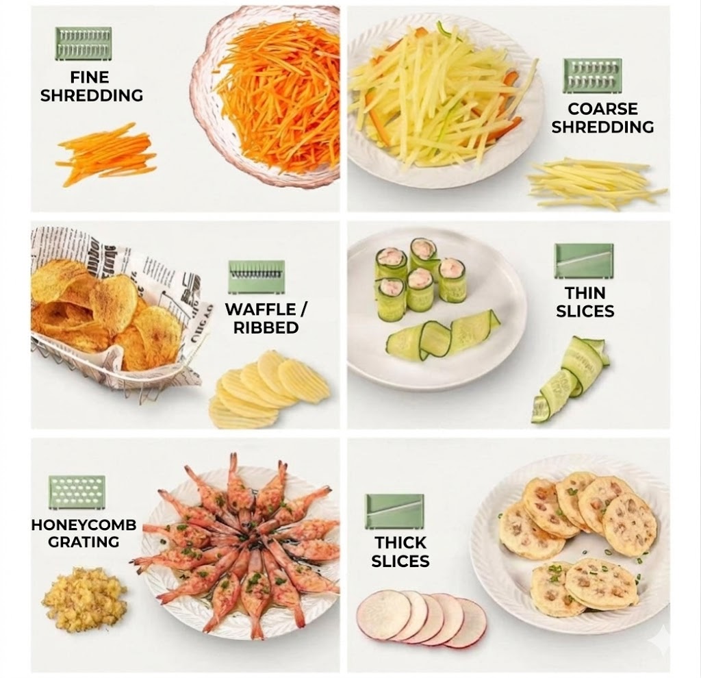 6-in-1 SafePrep Mandoline Slicer & Grater