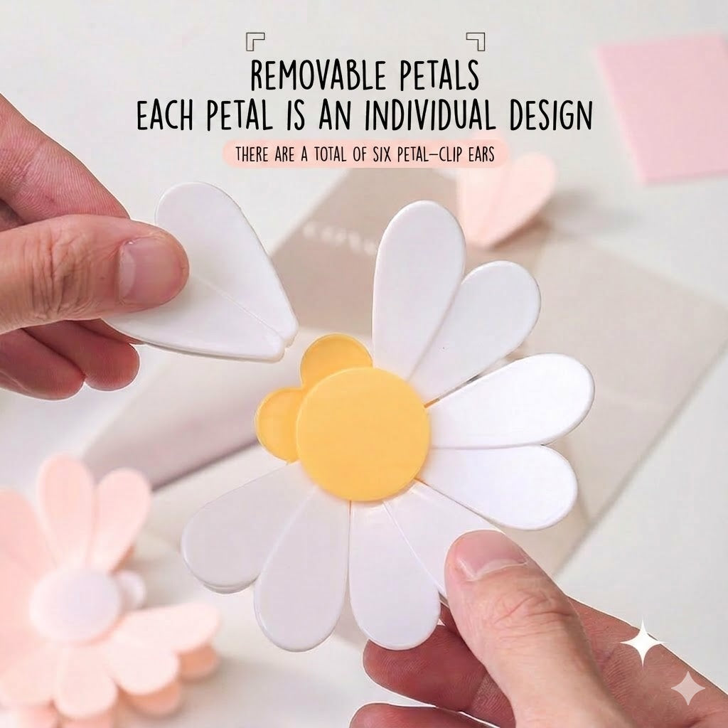 🌼 Flower-Shaped Sealing Clips – For Snack and Food Storage (4 Pieces)