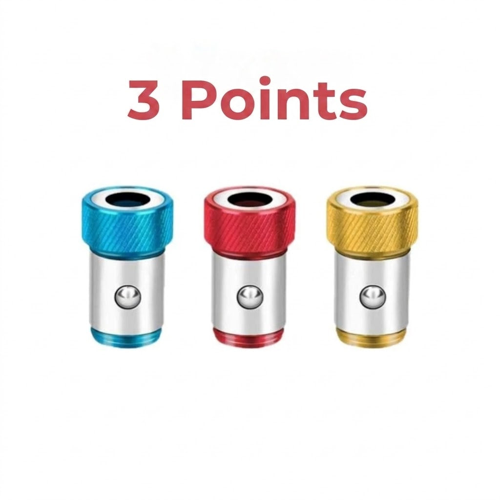 Universal Magnetic Ring for Screwdriver Bits – Set of 3 pieces