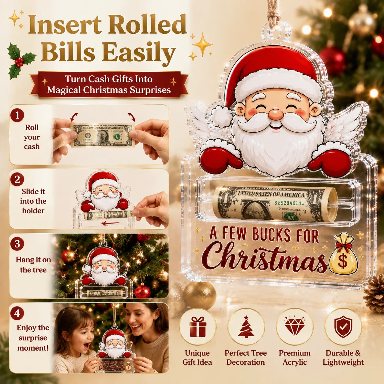 Crystal Clear Christmas Tree Ornaments