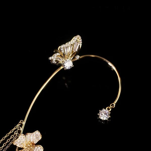 Simple Clip-On Earrings with Butterflies, Floral Motifs & Tassels – Elegant, Comfortable, No Piercing Required