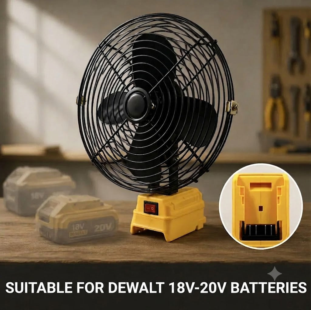 Portable Fan Powered by Power Tool Battery