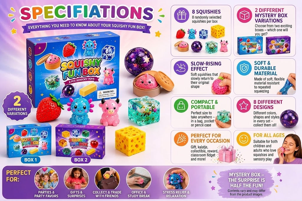 Funny & Cute Squishy Box – The Popular Bestseller in the Magic Mystery Box!