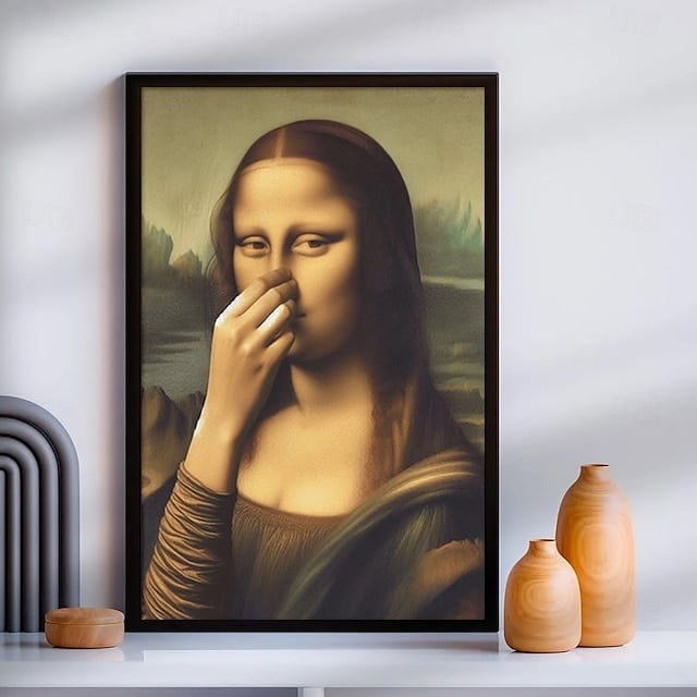 Humorous Mona Lisa Canvas
