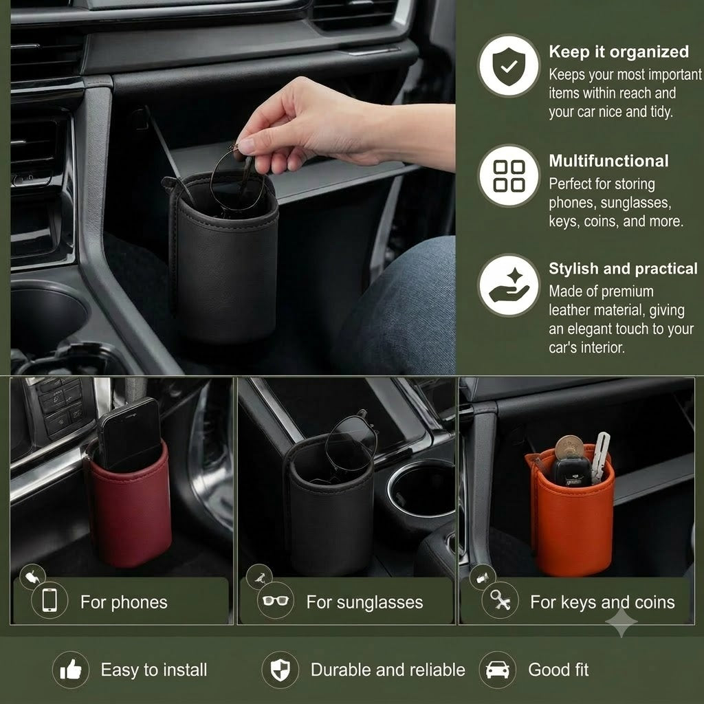 Universal Car Cup Holder & Multi-Functional Storage Organizer – Space for Water Bottles and Accessories