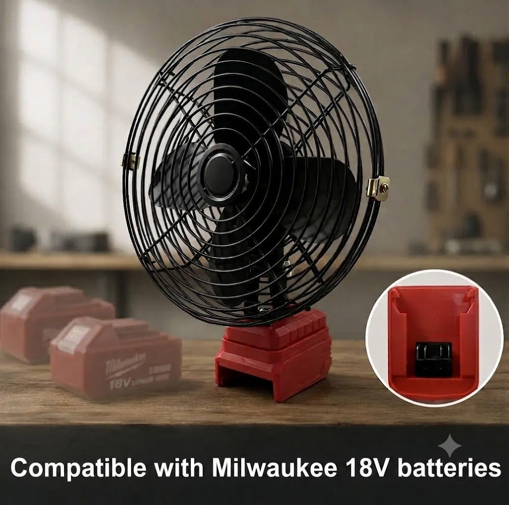 Portable Fan Powered by Power Tool Battery