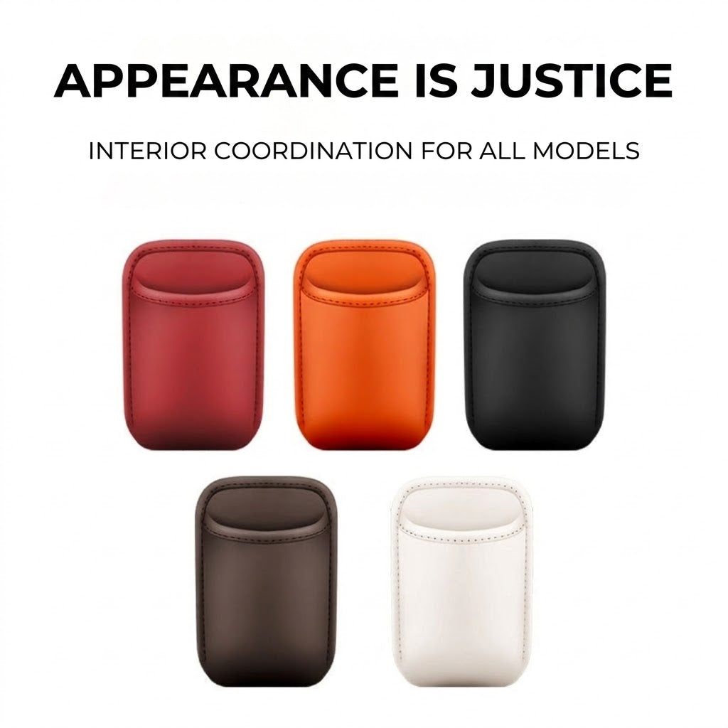 2-in-1 Leather Car Cup Holder