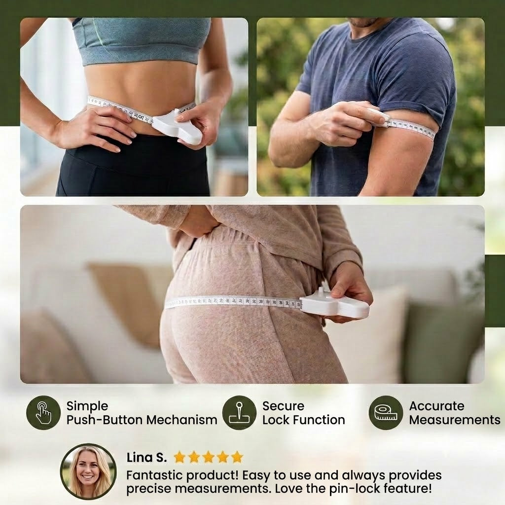 Automatic Retractable 3D Body Measuring Tape – For Precise Measurement of Waist, Hips, Bust, and Arms