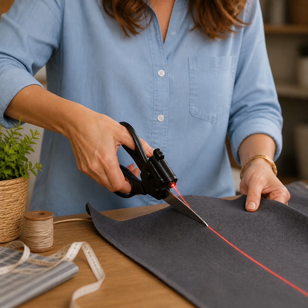 Infrared Guided Scissors – Precise Alignment for Sewing and Crafting