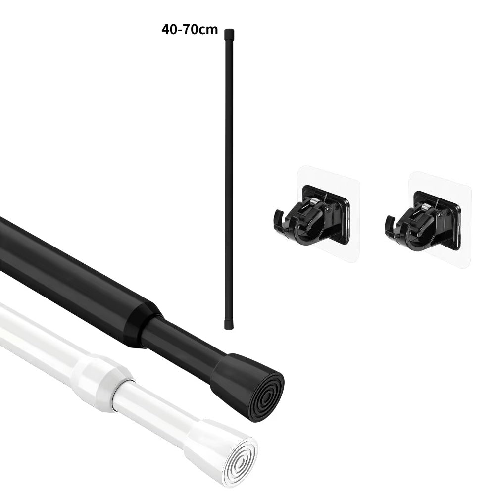 Nail-Free Adjustable Curtain Rod Brackets (Set of 2)