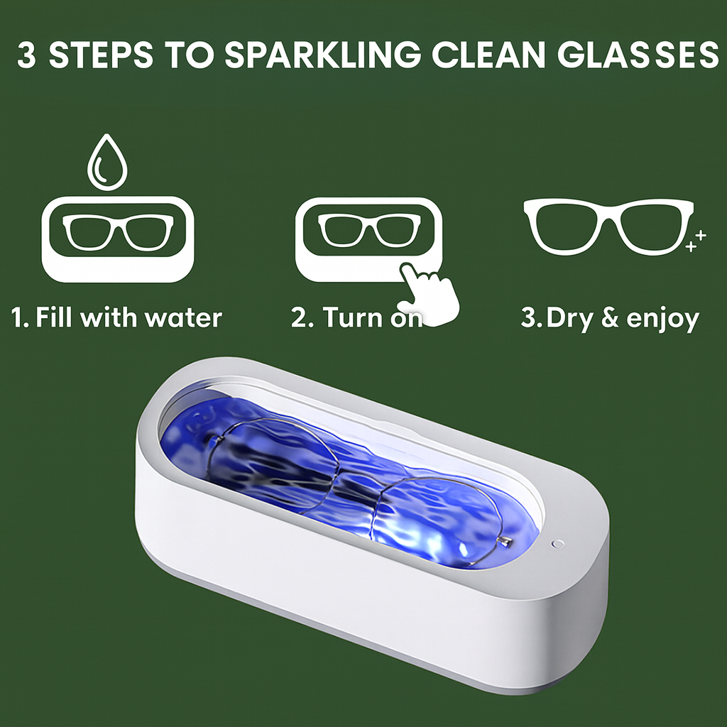 Ultrasonic Glasses Cleaner and Jewelry Bath