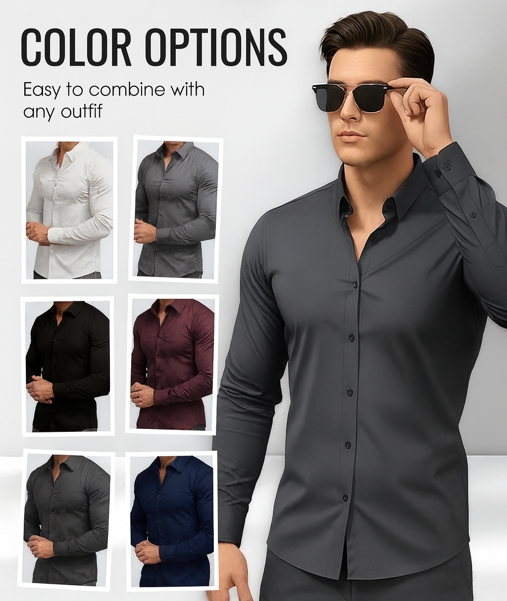 Solid Men’s Long-Sleeve Shirt
