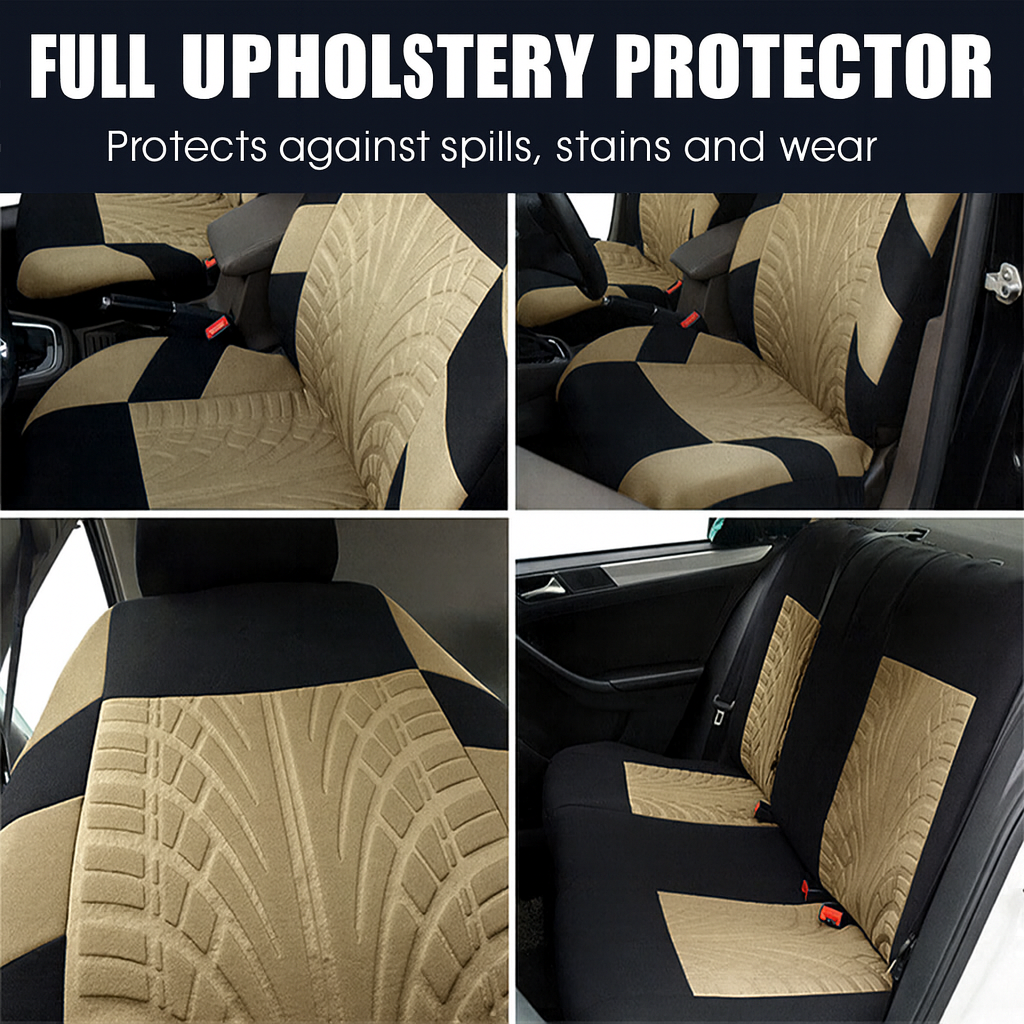 Tough Car Seat Cover Set (Tire-Tread Look)