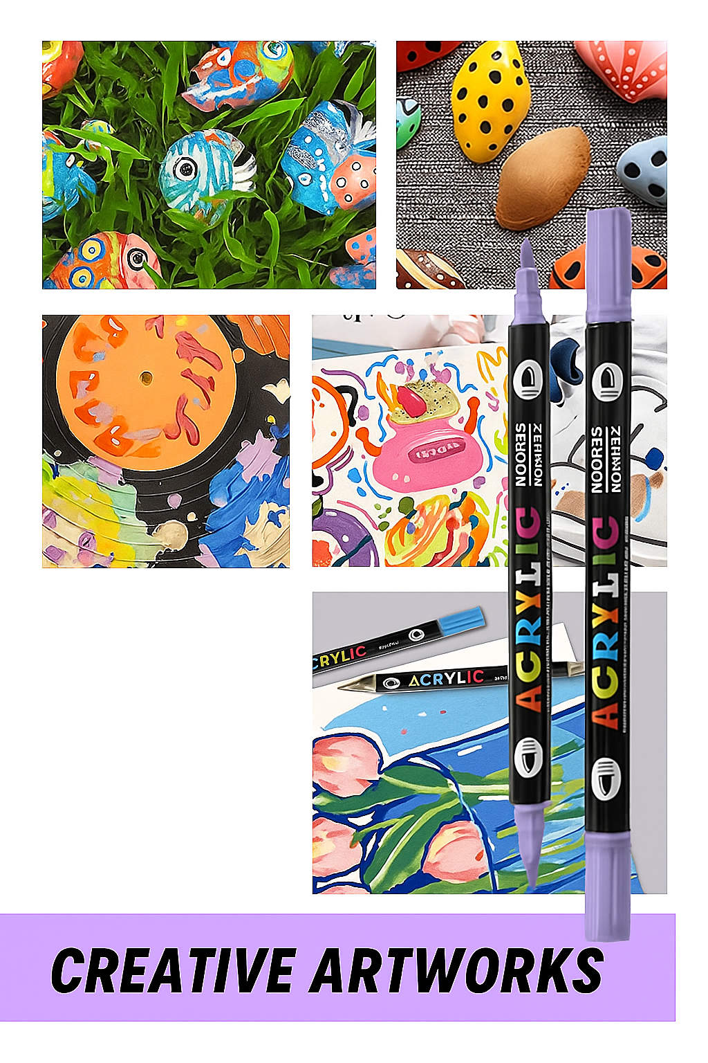 Acrylic Paint Markers with Dual Tips