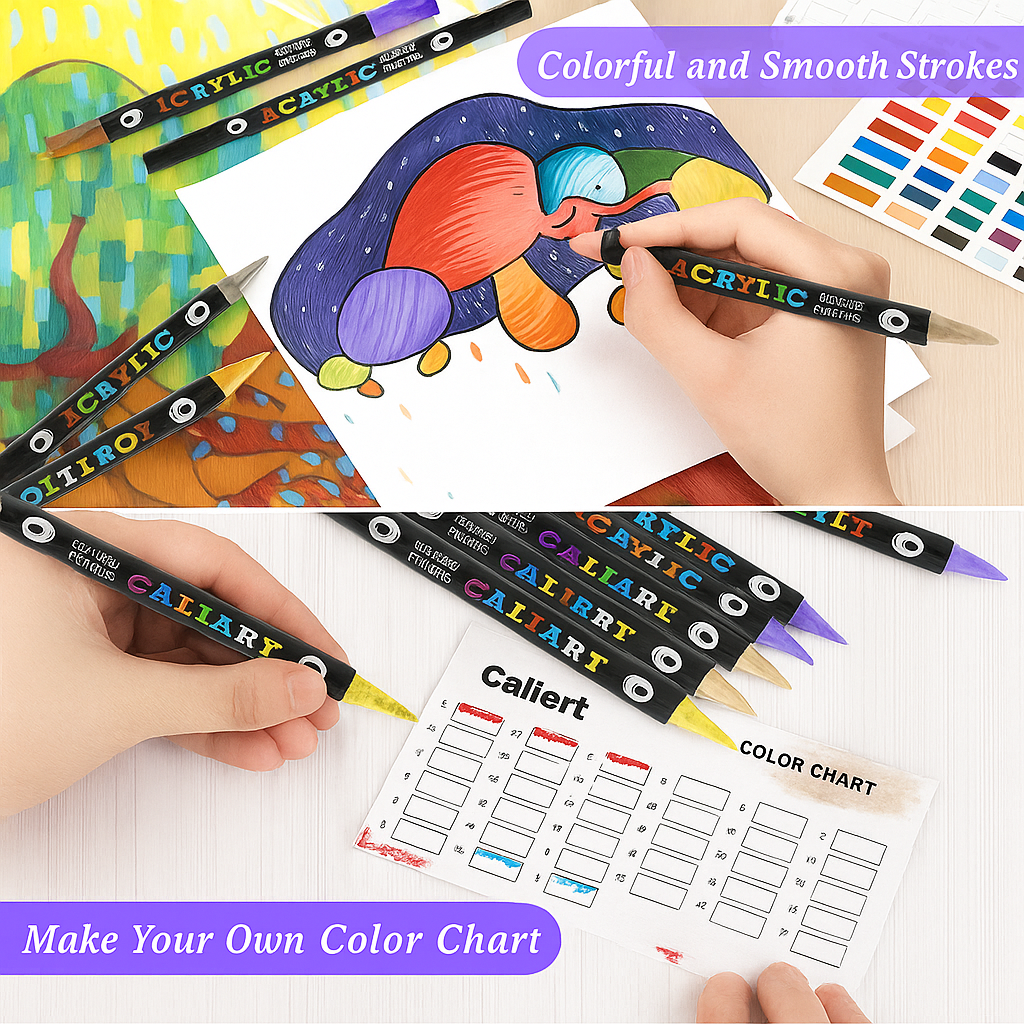 Acrylic Paint Markers with Dual Tips