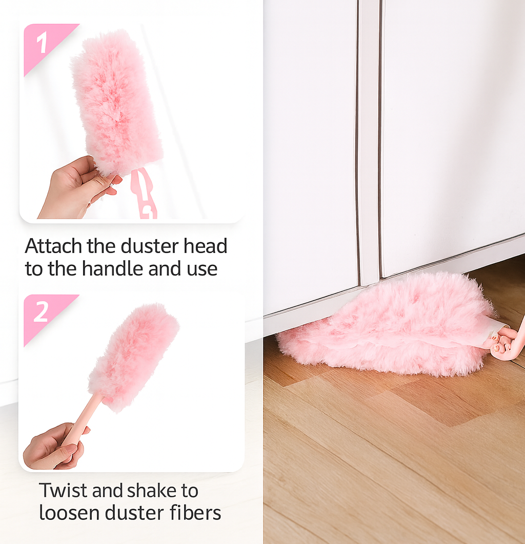 Foldable & Washable Duster for Surface Cleaning