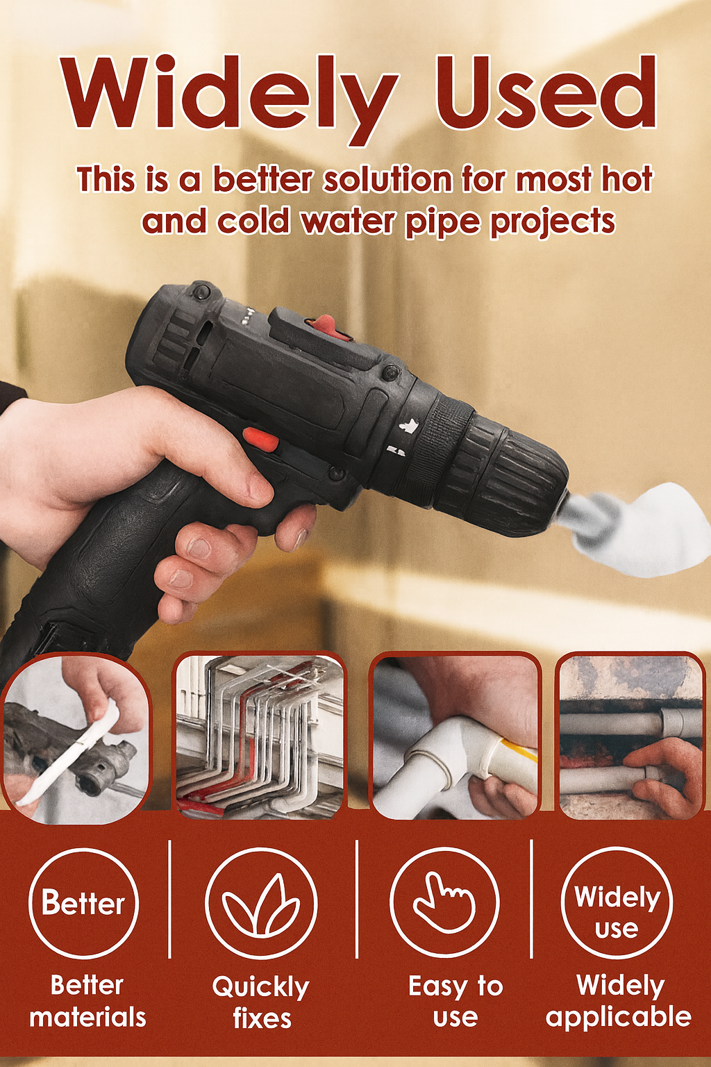 Internal & External Threading Tool for PVC Pipes