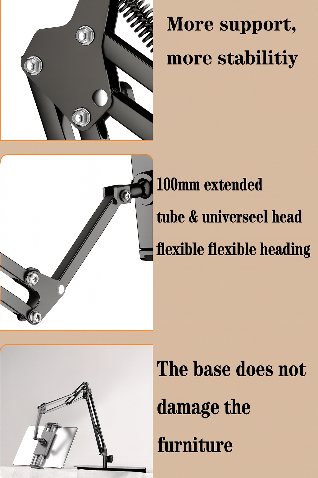 Hidden Bed Holder – Retractable Stand for Phone & Tablet