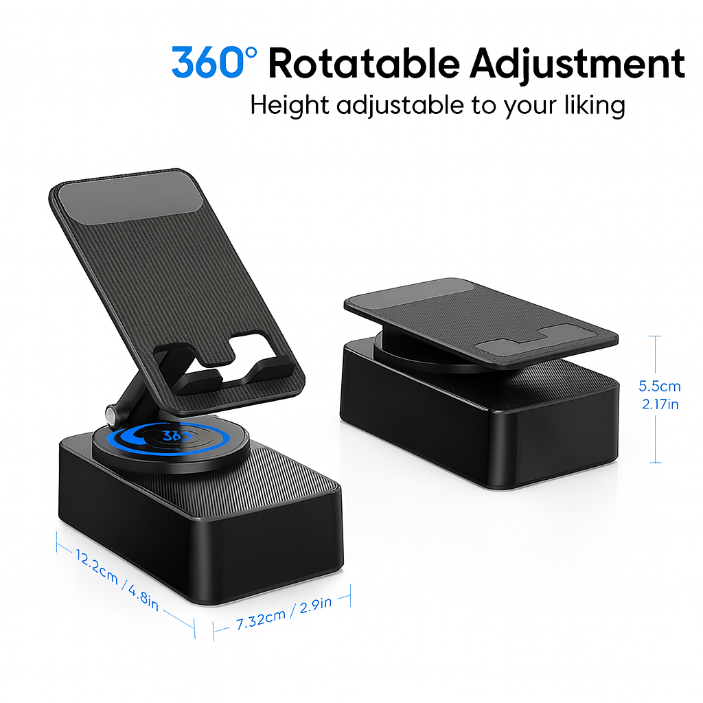 5-in-1 Bluetooth Speaker & Phone Holder