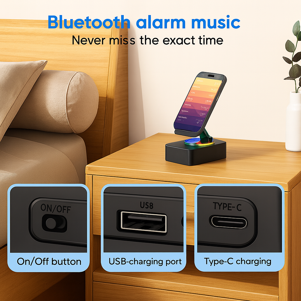 5-in-1 Bluetooth Speaker & Phone Holder
