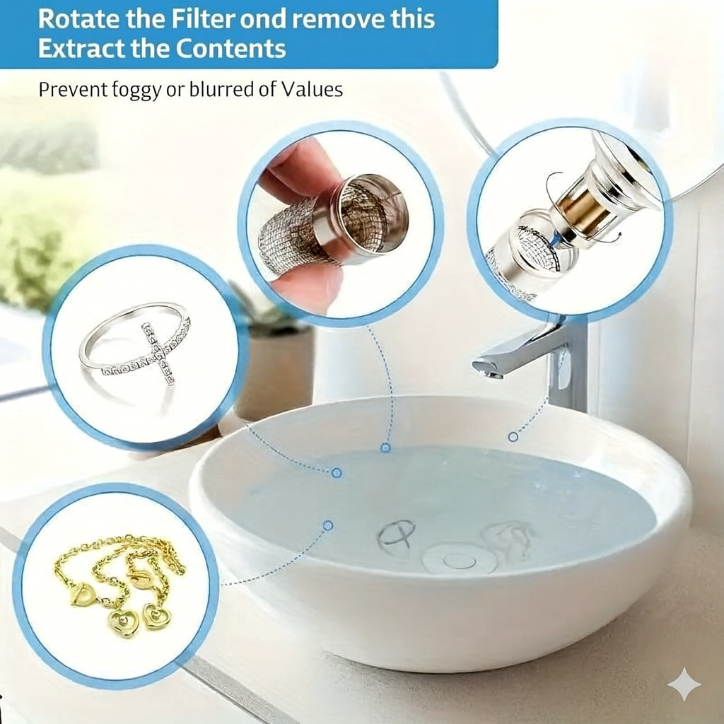 2-in-1 Sink Stopper & Hair Strainer