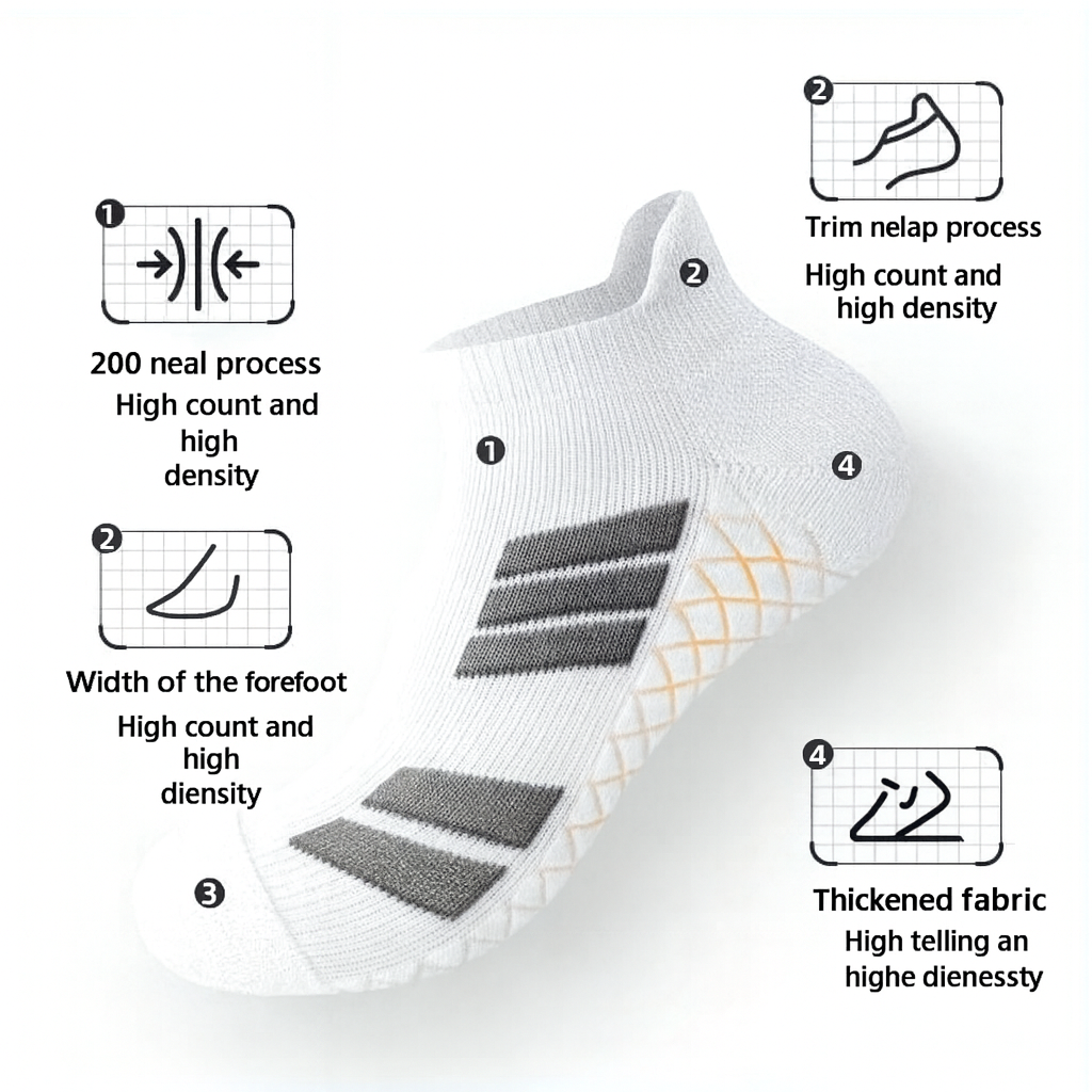 Unisex Sneaker Socks – 1 Set (5 Pairs)
