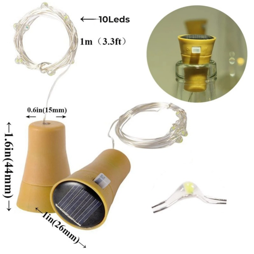 LED Cork String Lights for Bottle DIY – Ambient Wire Lighting for Decoration