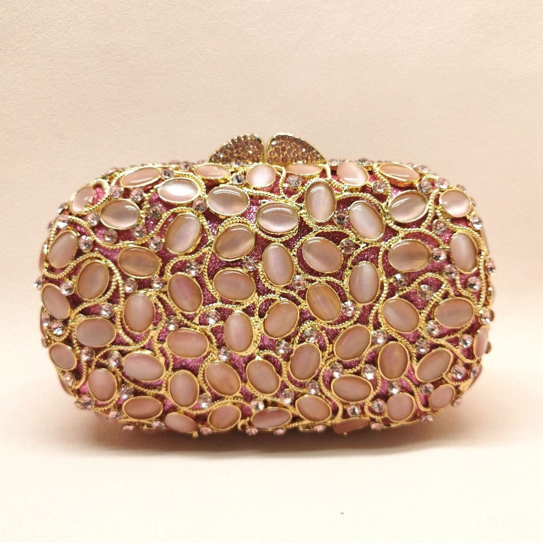 EVELYN GEMSTONE CLUTCH BAG