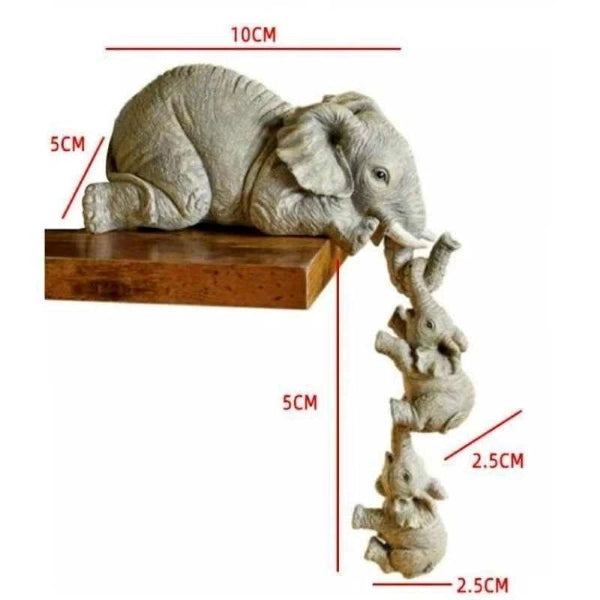 Elephant-Shaped Resin Ornament – A Symbol of Close Family Bonds