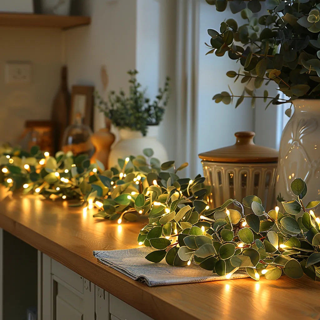 Atmospheric Olive Branch String Lights (Wireless)