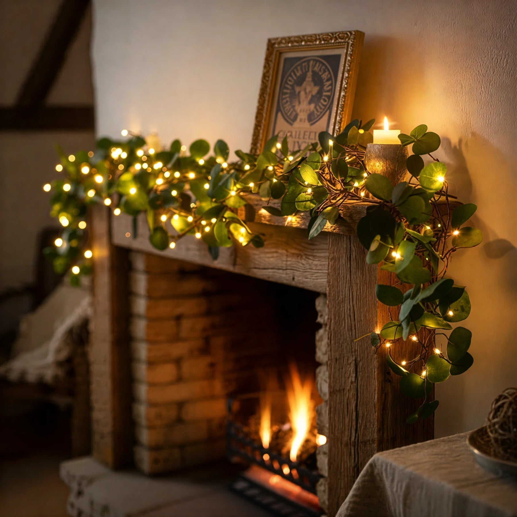 Atmospheric Olive Branch String Lights (Wireless)