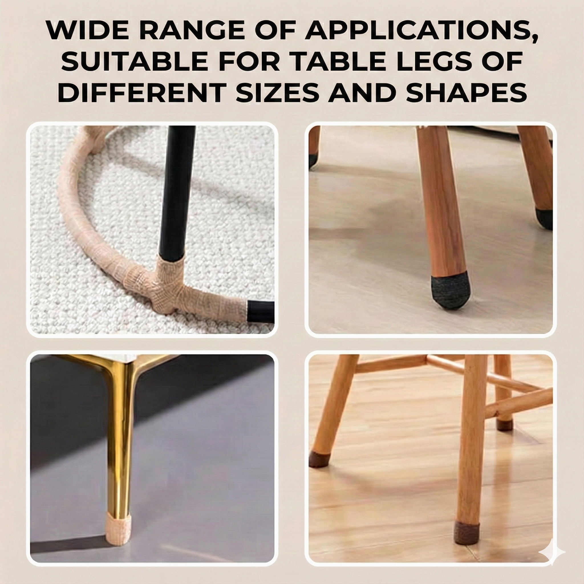 Silent Felt Pads for Table Legs