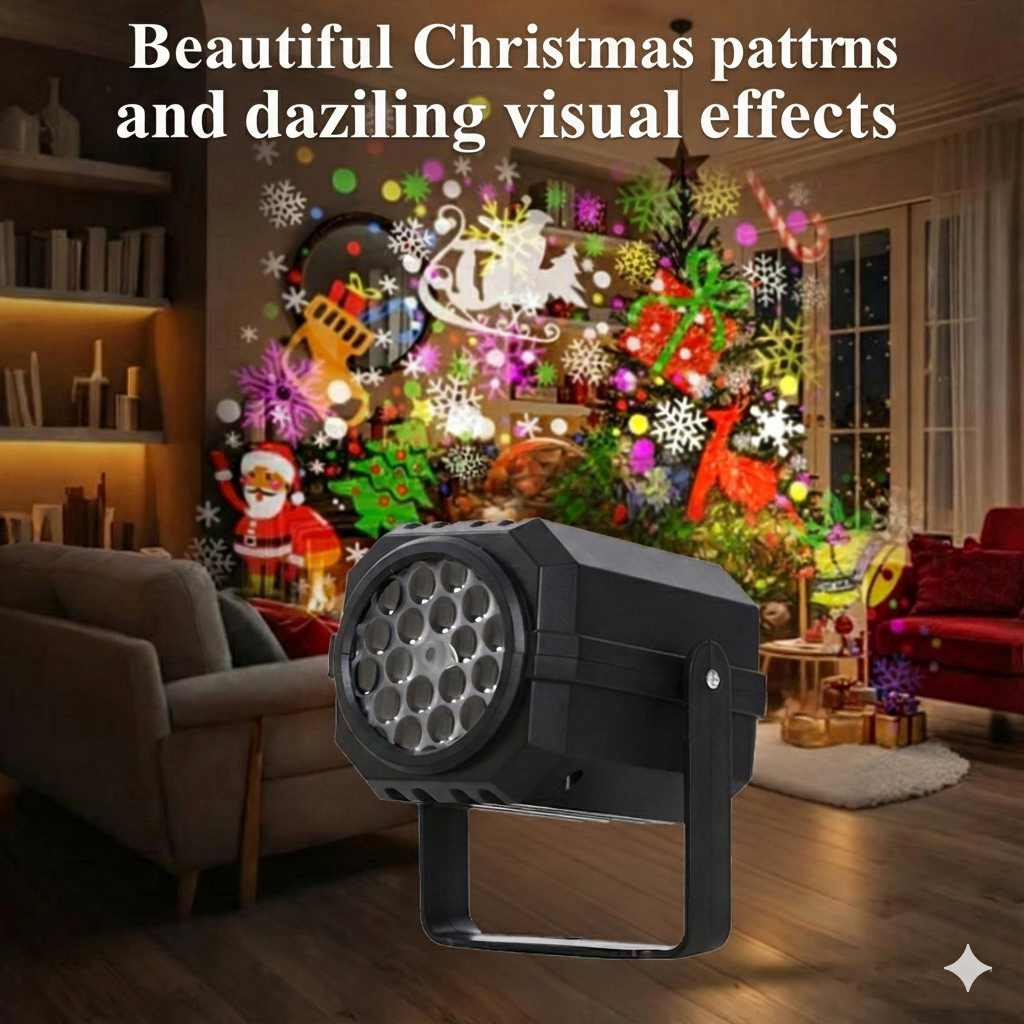 Magical Christmas Projector with Moving Patterns