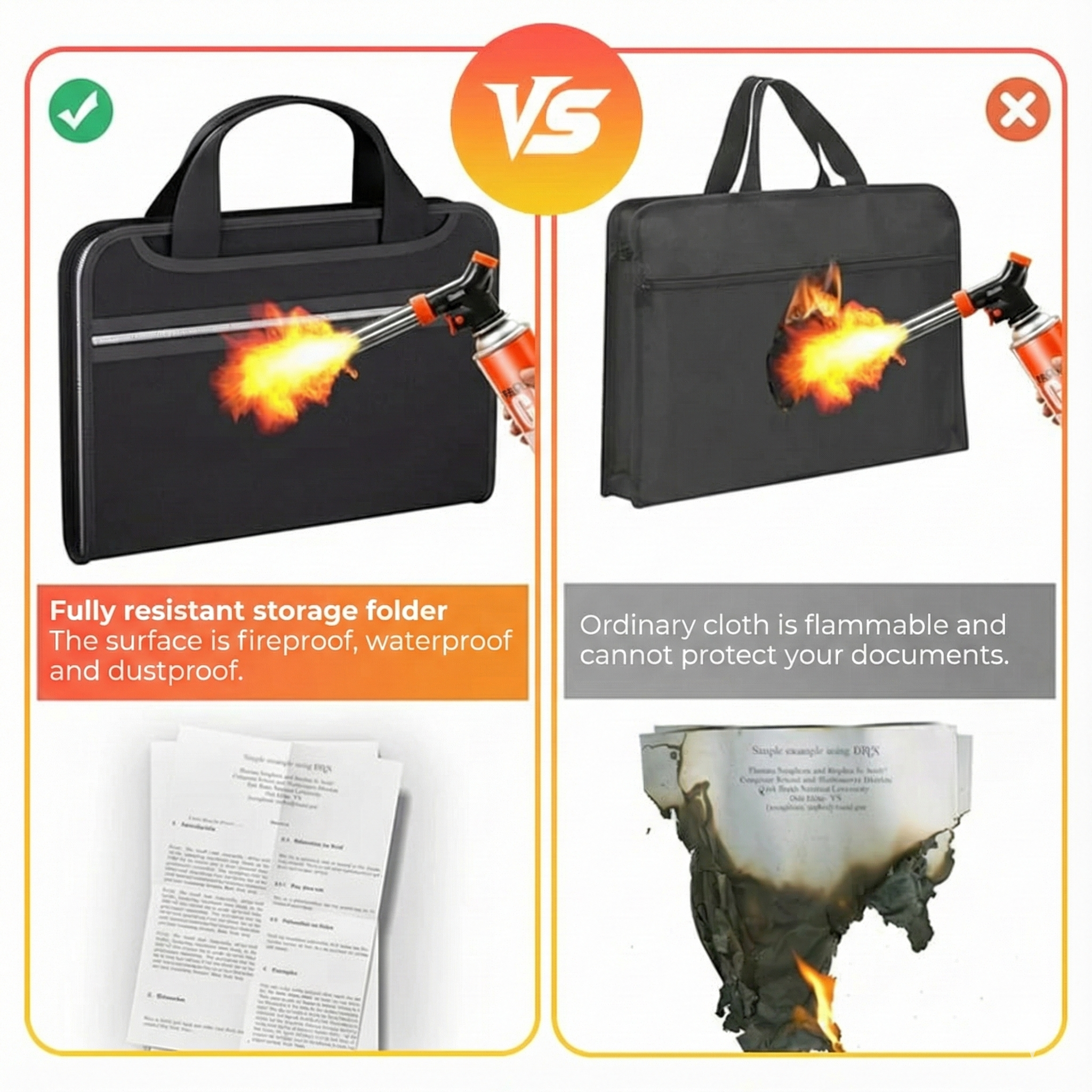 Fireproof Document Bag A4 (with Handle)