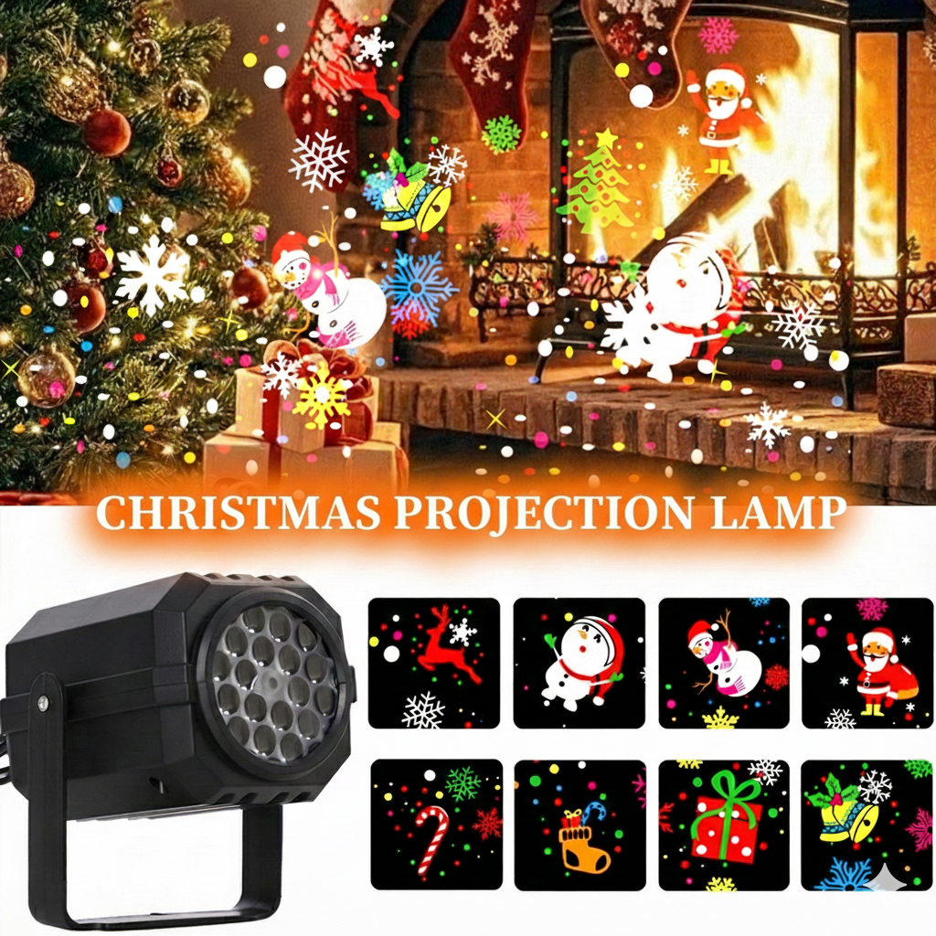 Magical Christmas Projector with Moving Patterns