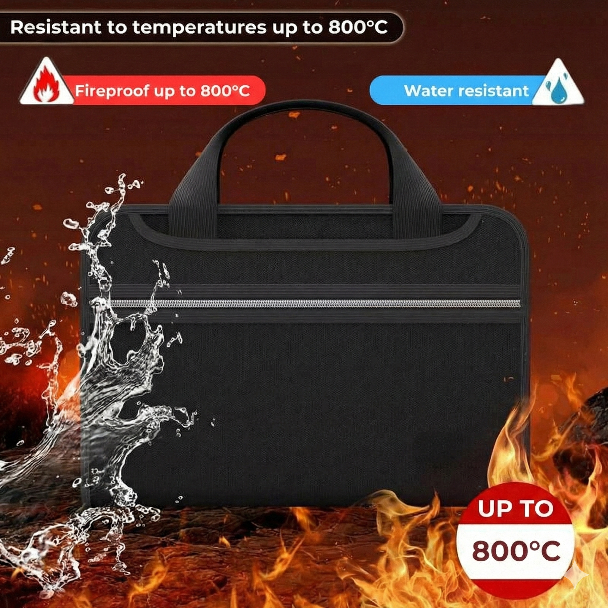 Fireproof Document Bag A4 (with Handle)