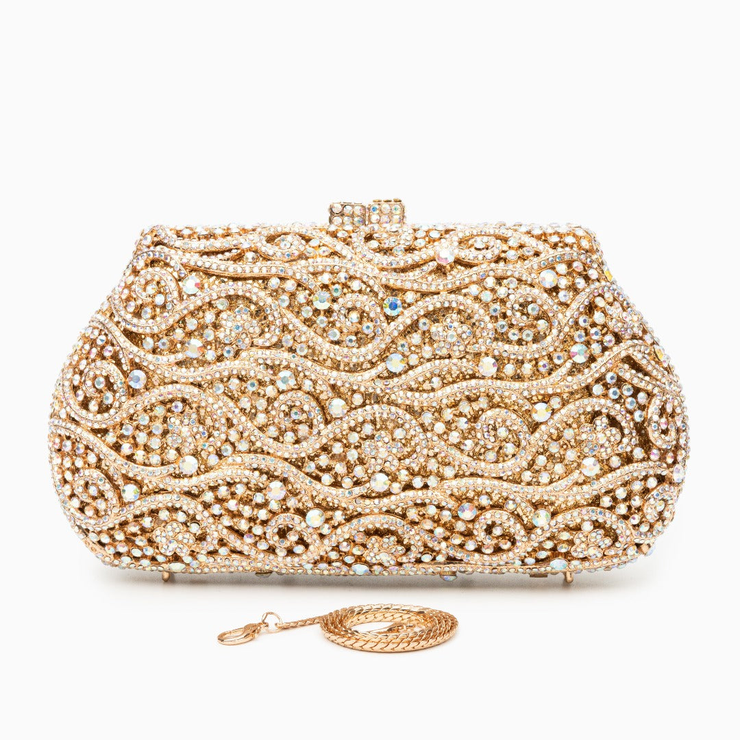 ISLA RHINESTONE MOSAIC CLUTCH BAG