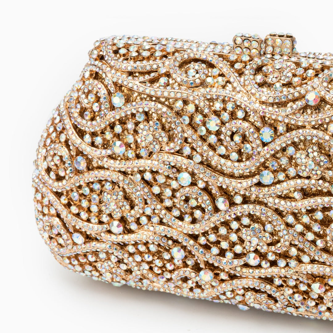 ISLA RHINESTONE MOSAIC CLUTCH BAG